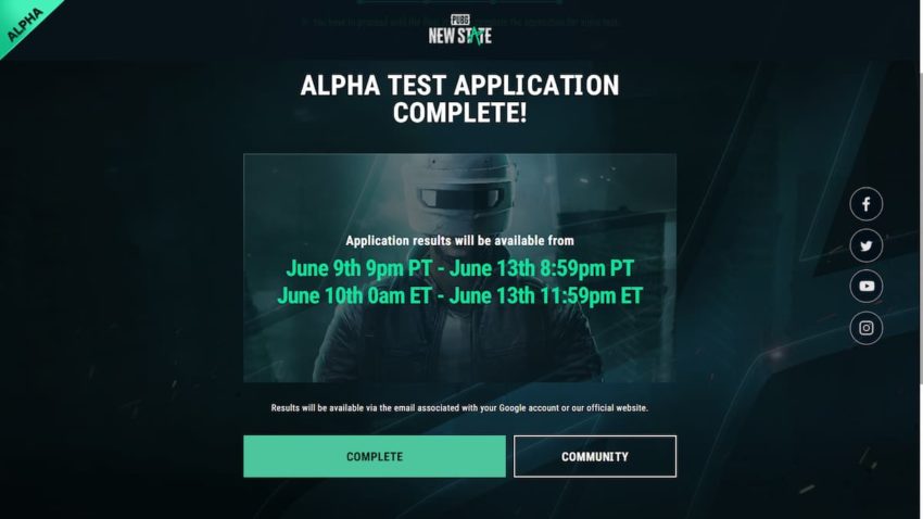 PUBG新州关闭Alpha注册完成