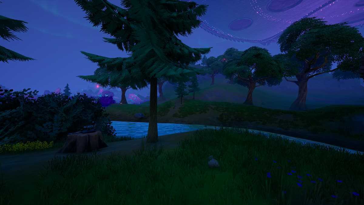 在 Fortnite 第 2 章第 7 季中与 Weeping Woods 中的死水互动的地方