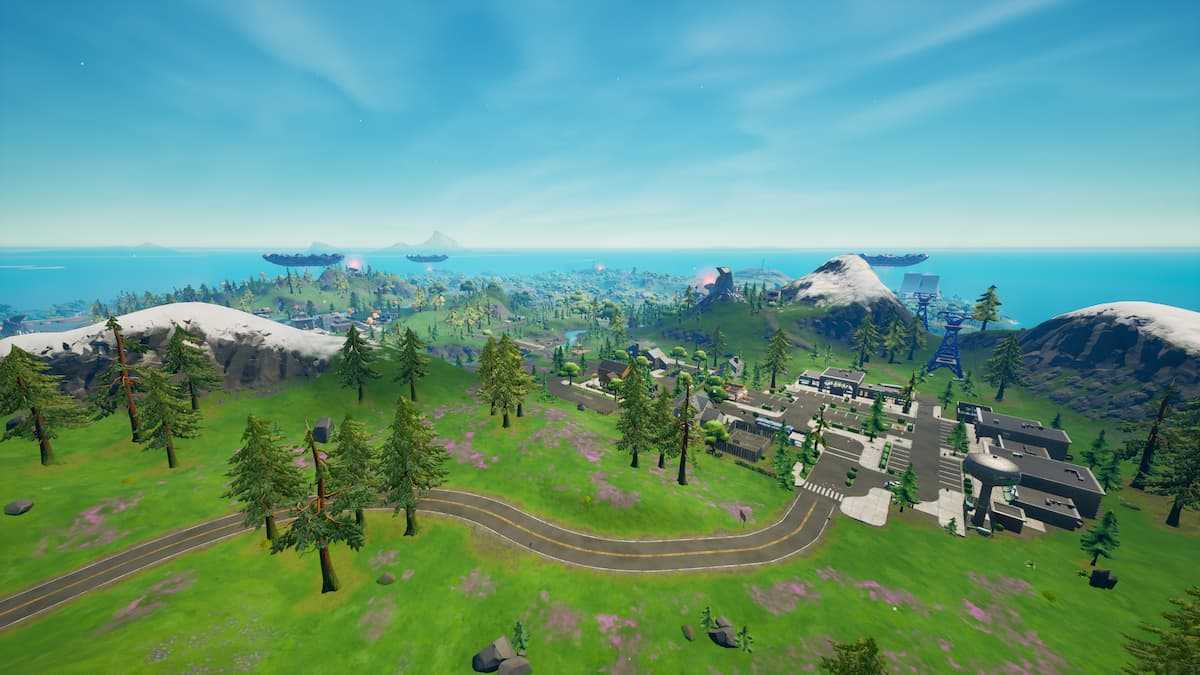 在 Fortnite 的山顶上放置外星光通信设备的位置