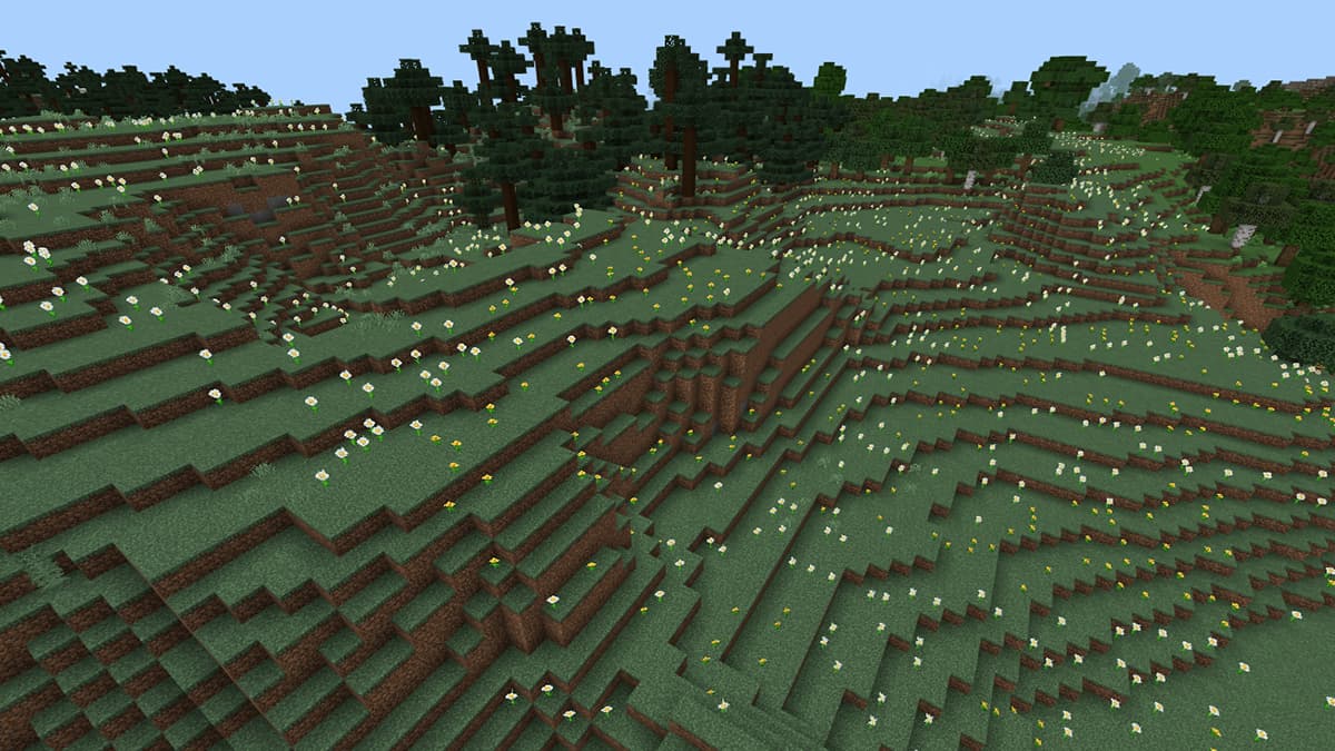在minecraft 中哪里可以找到山地草甸