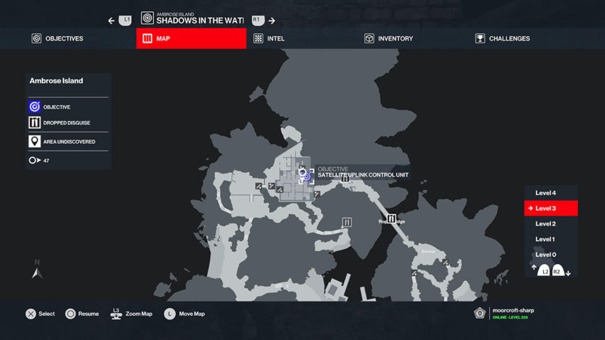 笼子键地图参考杀手 3 安布罗斯岛