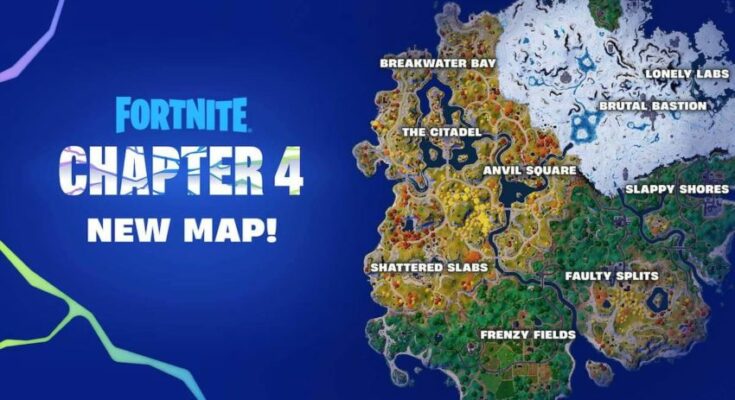 Fortnite 第 4 章第 1 季中的所有地图位置和兴趣点