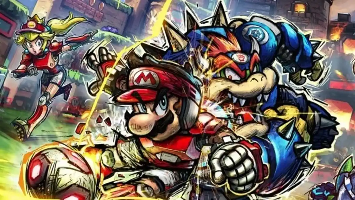 Birdo and Bowser Jr. step onto the field of Mario Strikers: Battle League