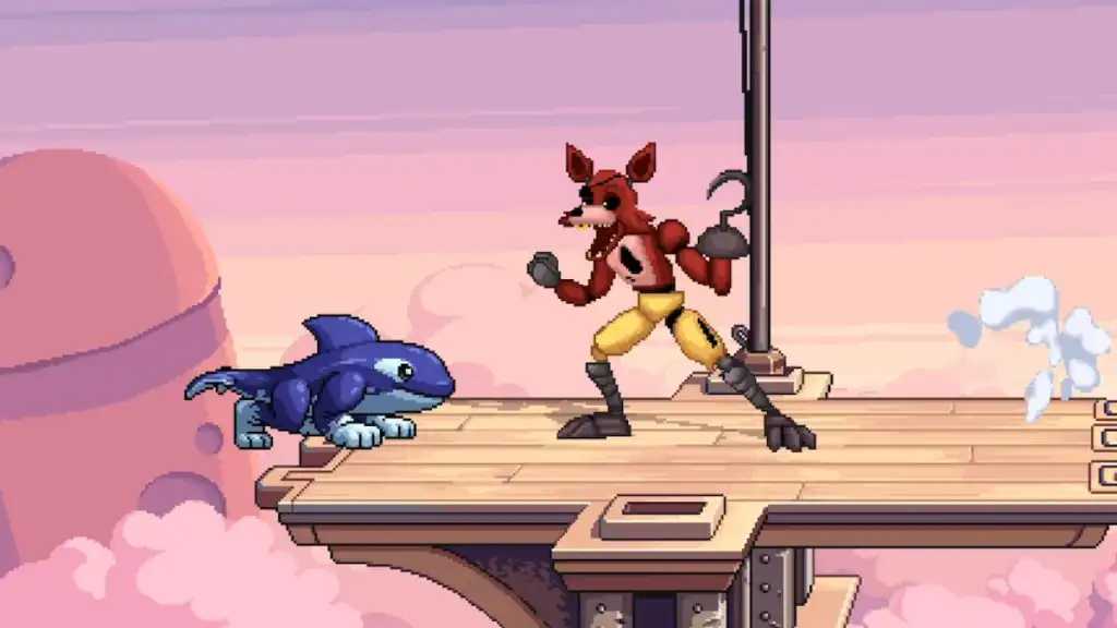 Fraymakers 中的海盗 Foxy 与 Orcane 战斗