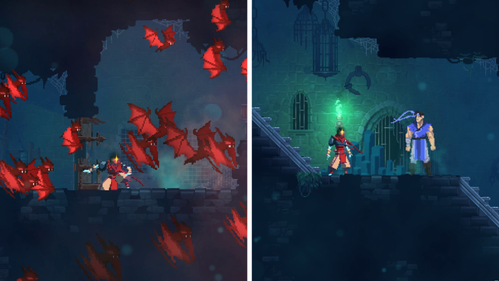 Red Bat 过场动画和遇见 richter 以解锁死亡细胞中的重返恶魔城 DLC