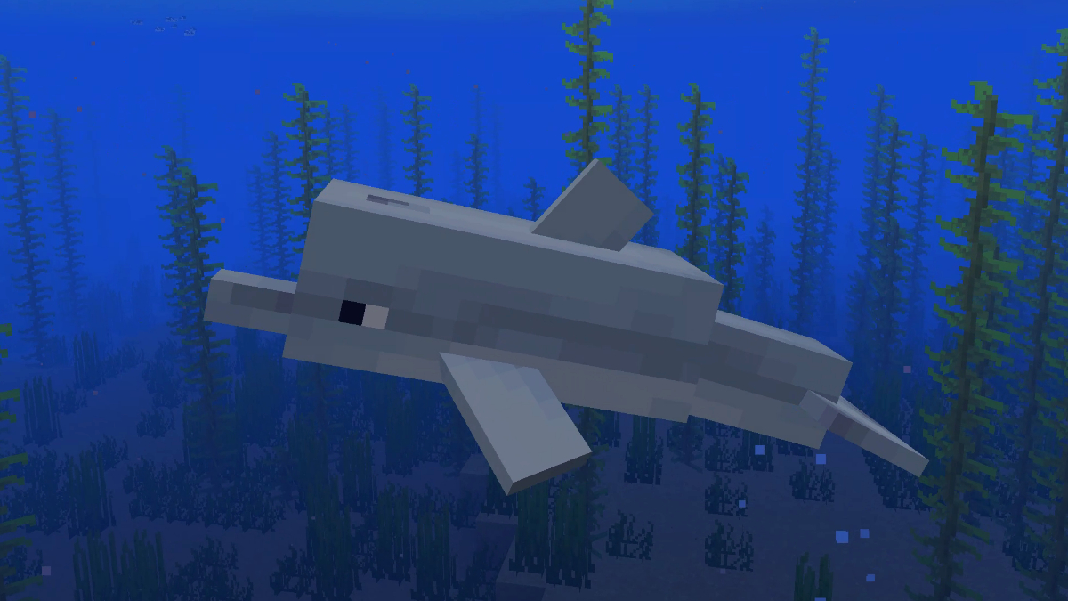What do dolphins eat in Minecraft?