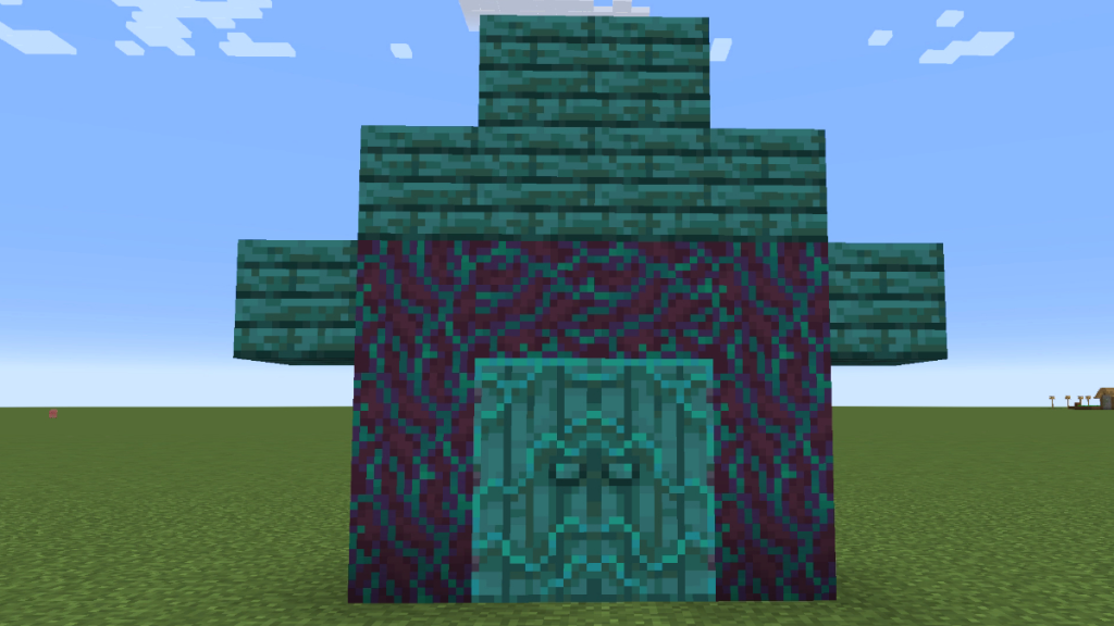 Minecraft 中扭曲的木屋框架