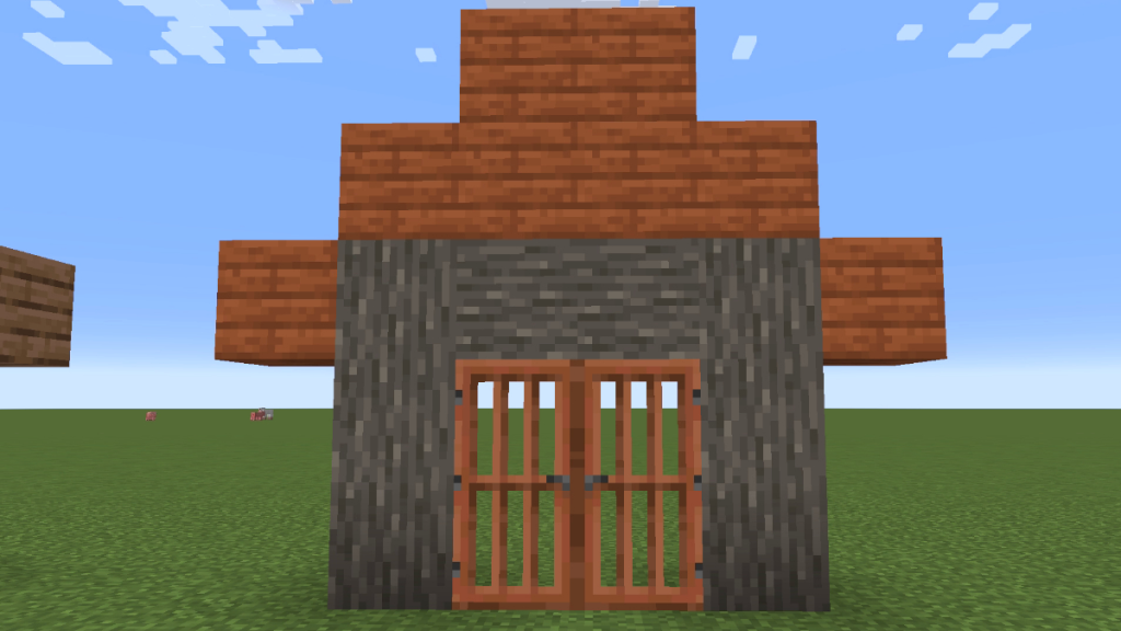 Minecraft 中的金合欢木房屋框架