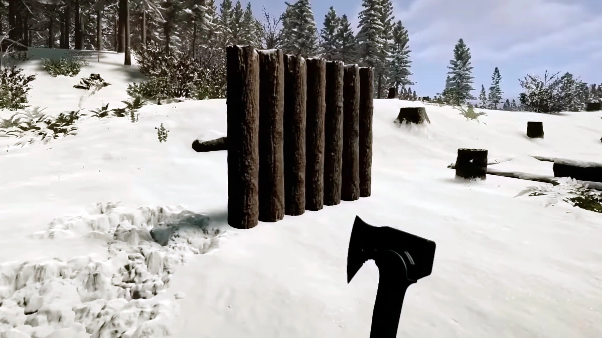 How to make a defensive wall gate in Sons of the Forest