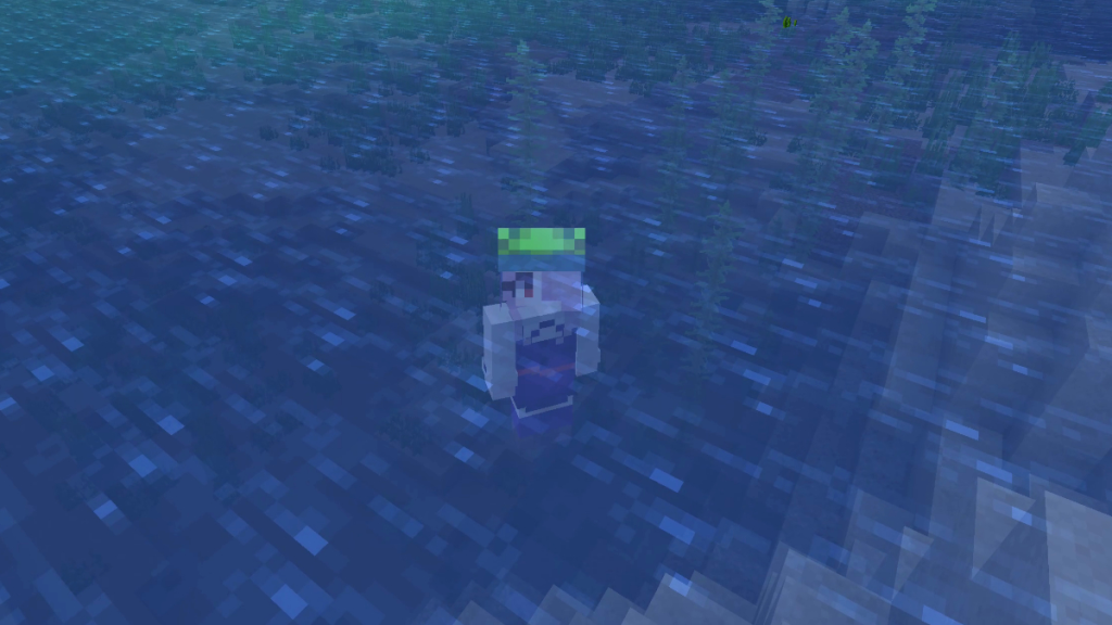 在 Minecraft 中的水下游泳