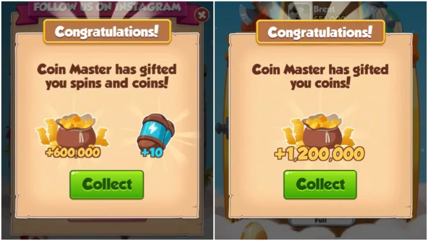 Coin Master 免费硬币数量的差异，取决于您的级别