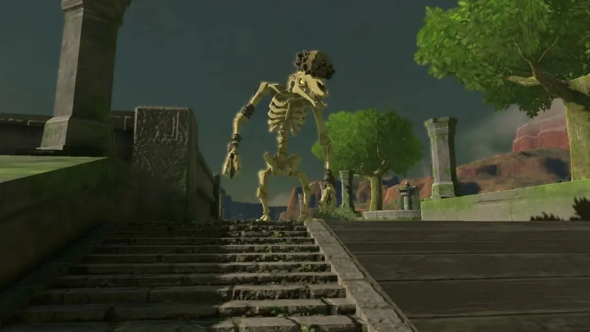 斯塔莫布林（Stalmoblin）是一具类似人类的骷髅，有着类似马的头骨，站在一段黑暗的石阶顶部。 它似乎位于一座古建筑的废墟中。